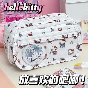 大容量亮文具盒半高ins小猫笔袋女颜值痛包生好透明看漂新款2025