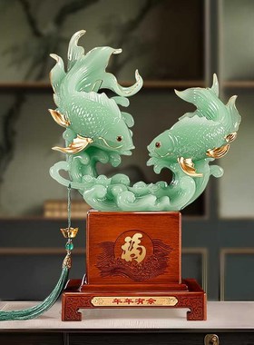 年年有余如鱼得水招财摆件客厅电视柜酒柜装饰品乔迁W新居开业礼