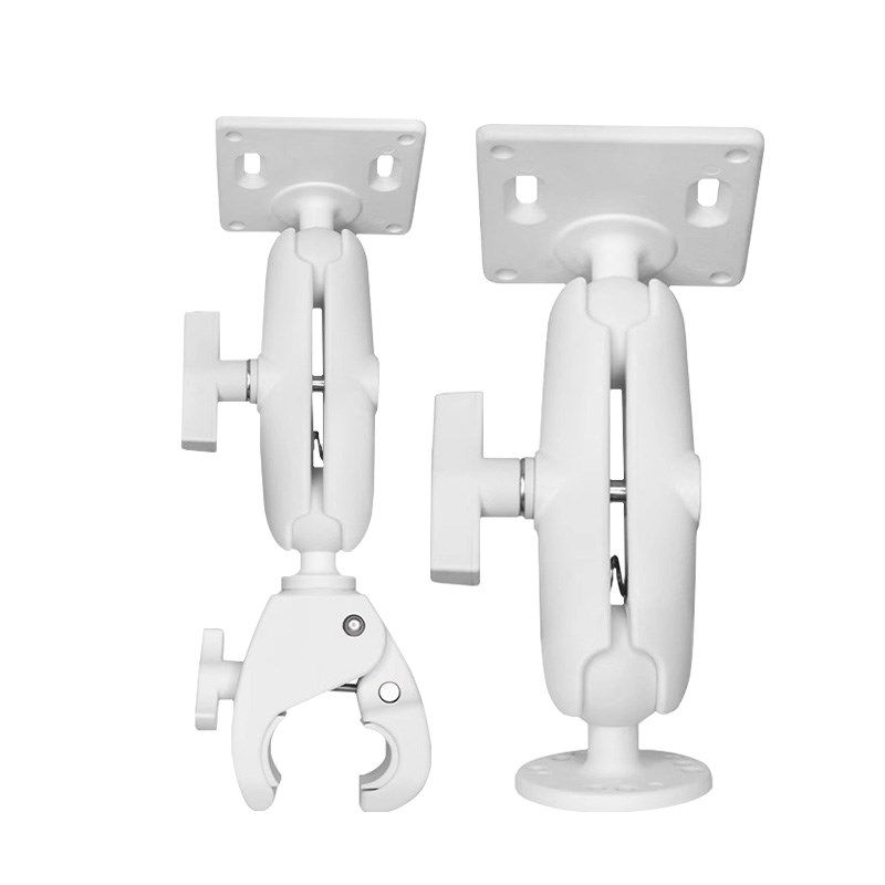 机械车载电脑监测设备万向球头支架白色F医疗台车电脑安装VESA支