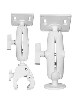 机械车载电脑监测设备万向球头支架白色F医疗台车电脑安装VESA支