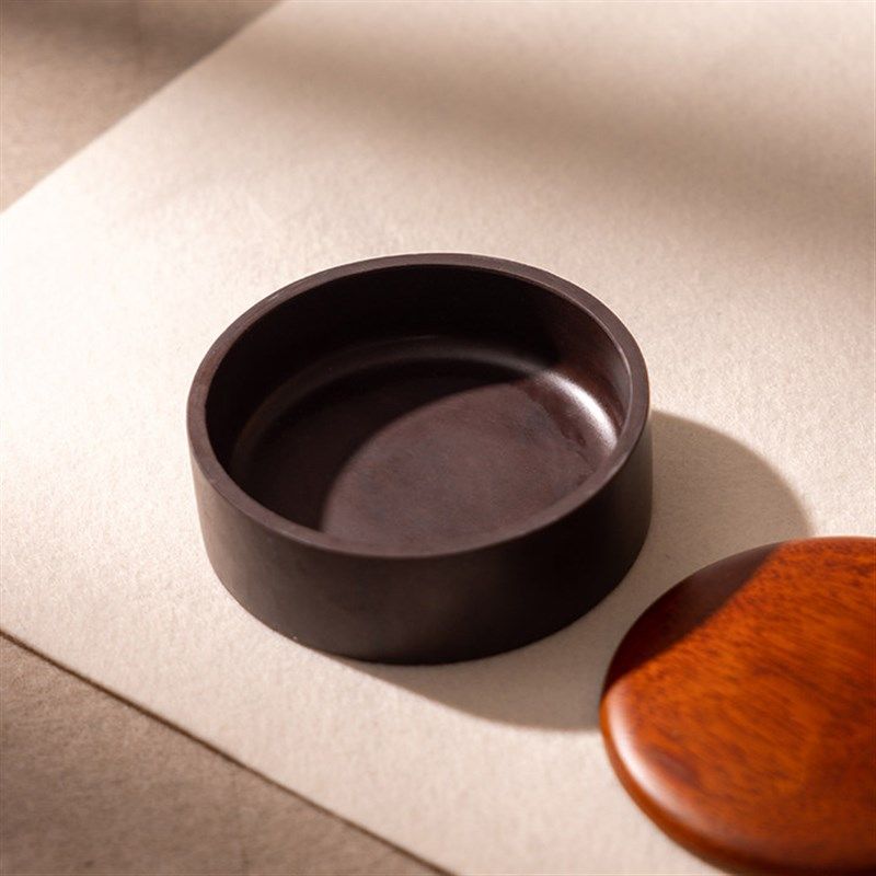 砚台书法练字专用可研墨磨墨精品宋坑端砚带盖子防蒸发不干C墨初