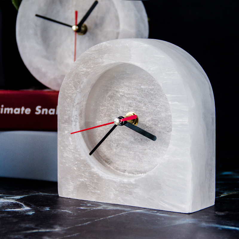 简约创意大理石钟表桌r面摆件工艺钟表家居座钟家居软装装饰摆件,家居饰品,座钟,淘宝优惠券,粉丝福利购,淘宝优惠卷