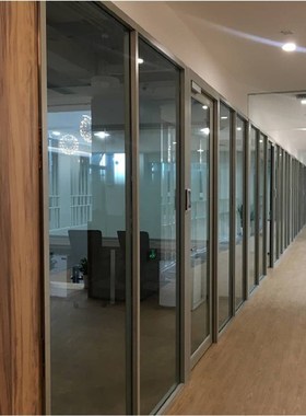 常州铝合金玻璃办公u室隔断墙制作玻璃百叶隔断墙
