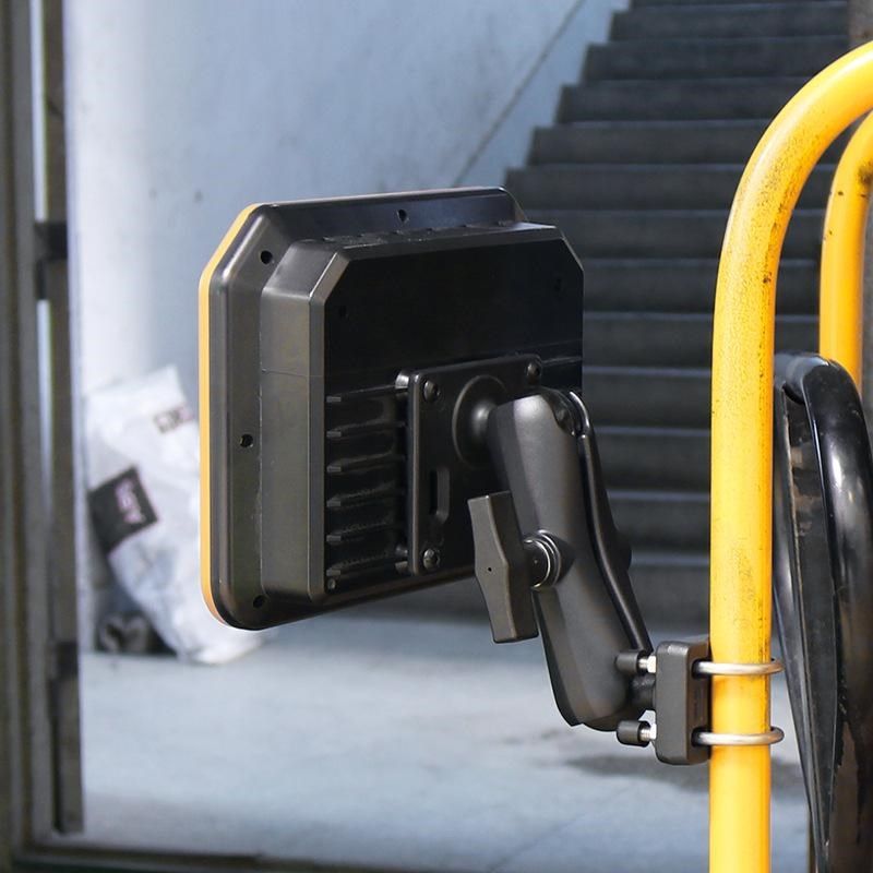 叉车A柱圆d管三防平板球头支架1.5英寸球头VESA孔位U型抱箍支架