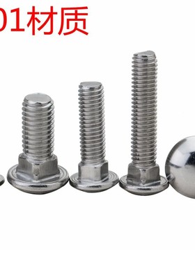 201不锈钢大半圆头方颈马车螺栓大扁头方颈螺丝货架螺钉SM5M6M8M1