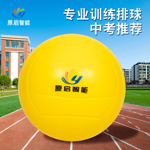 原启智能软排球初中生中考专用软皮高弹5号球比赛训练PU发泡海绵