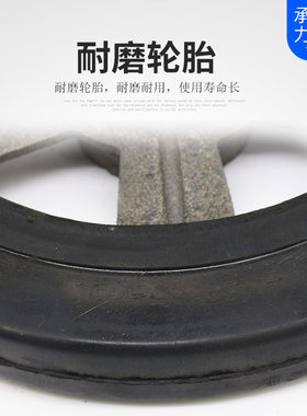 生铁实心橡胶轮铸铁脚轮6寸8寸10寸12寸南京轮手推车工业工业级
