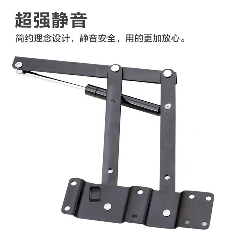 多功能气动杆茶几升降架 咖啡桌茶几五金配件 液压缓冲折叠升降器