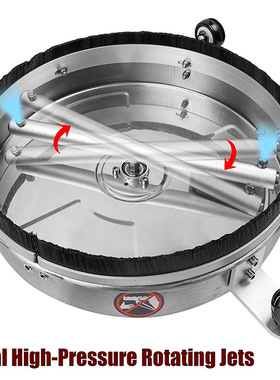 15英寸-20英寸高压清洗器不锈钢3轮4轮带加长杆4000psi洗地盘