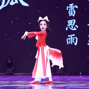 俏红狐儿童演出服装狐狸舞蹈服动物表演假发头饰灵狐献瑞扇子道具
