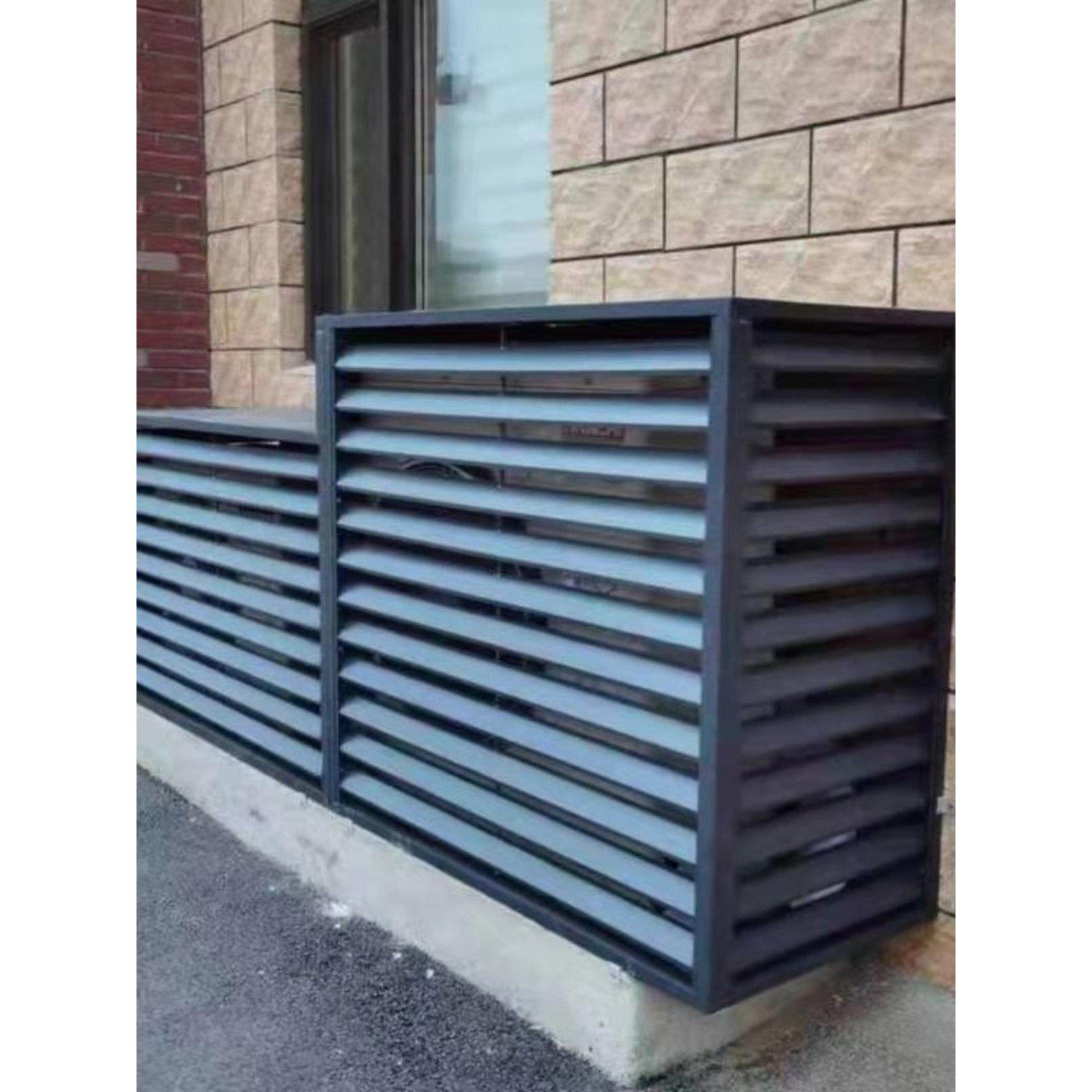 铝合金空调罩栅栏室外防护栏外机格栅保护罩栏杆百叶围栏定制隔栏