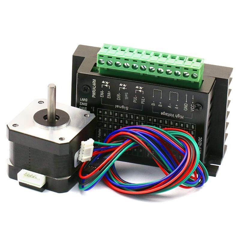 42步进电机套装 42BYGH34 扭矩 0.28N.M 34MM+ 驱动器控制板4.0A