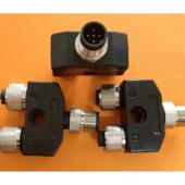 转换头一公转二母 三通4芯5芯 感测器分配器转接头 Y型连接器 M12