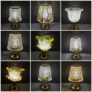 恒大水晶玻璃灯罩E14小螺丝E27台灯壁灯客厅吊灯灯罩配件