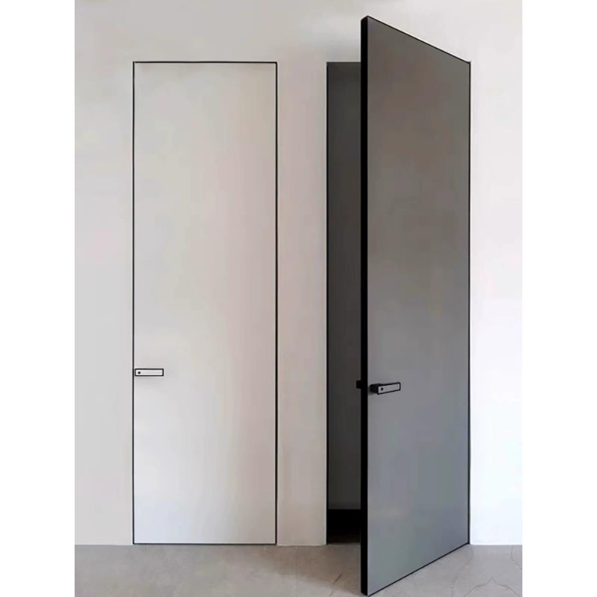 常州无框门隐形门暗门极窄边框室内生态铝蜂窝木门涂料极简卧室门