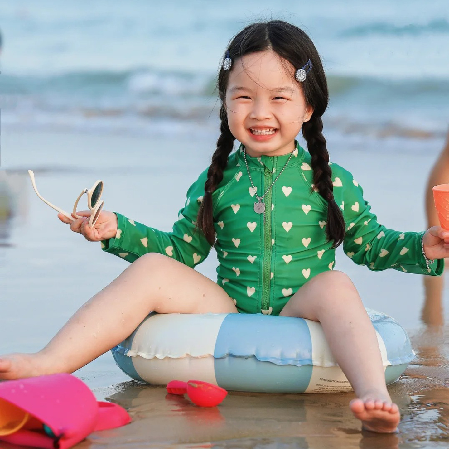 女童ins泳衣速干夏季新款