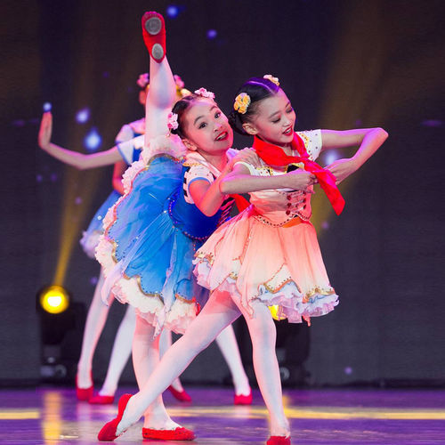 儿童演出服女蓬蓬裙中小