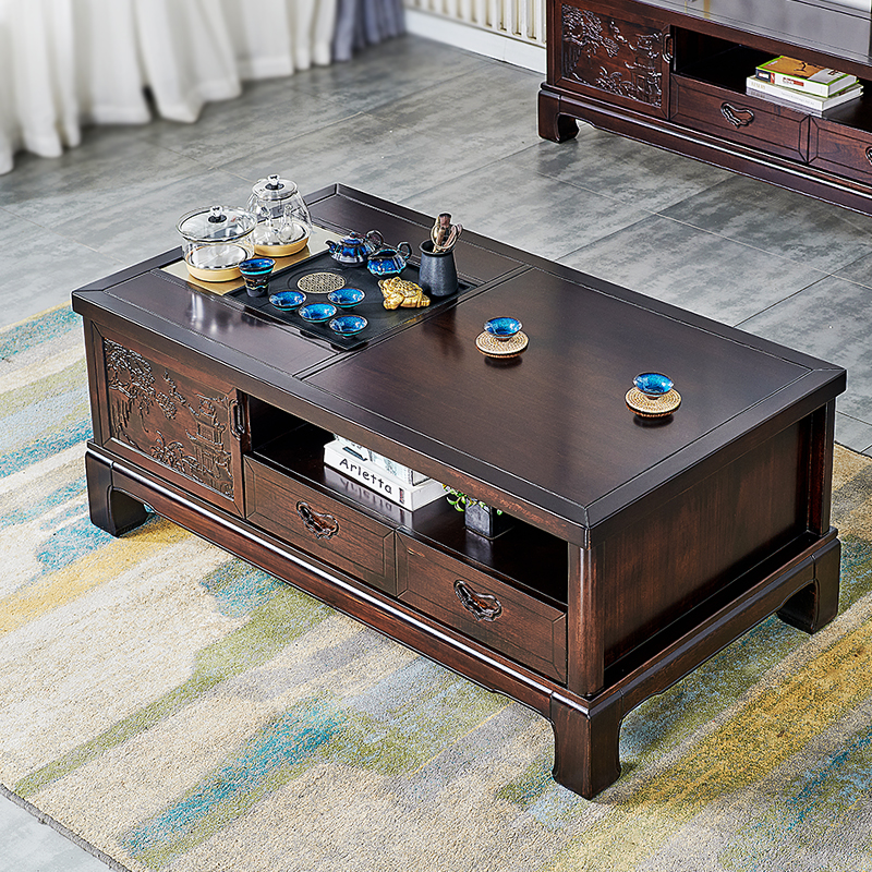 实木茶几泡茶一体中式客厅家用