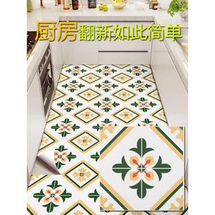饰改色贴纸 地板革地板贴自粘厨房防水耐磨仿瓷砖PVC家用地贴纸装