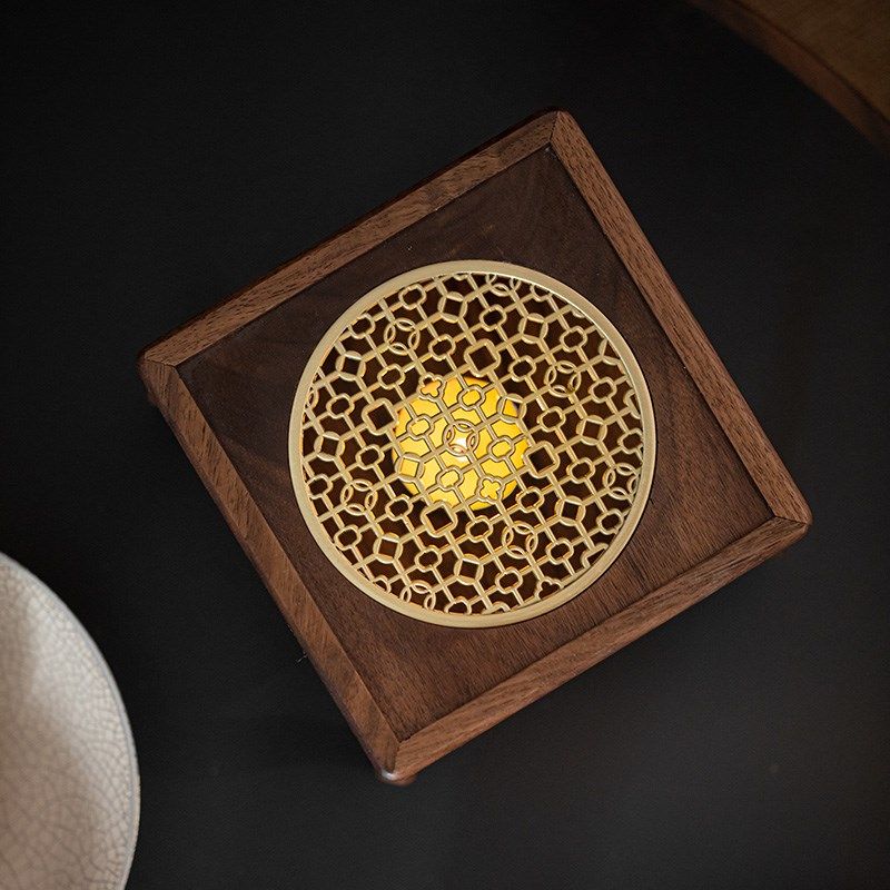 中式胡桃木小火炉蜡烛煮茶底座保温暖茶提香烘O茶炉围炉煮茶温茶,餐饮具,煮茶炉,淘宝优惠券,粉丝福利购,淘宝优惠卷