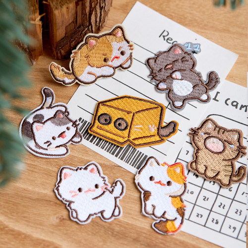 可爱猫咪刺绣补丁贴布贴