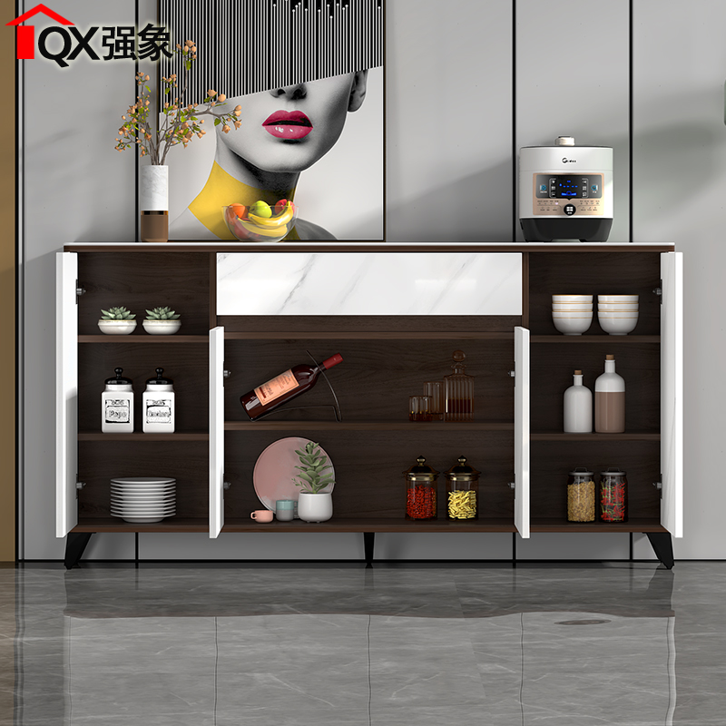 25CM薄款岩板餐边柜现r代简约轻奢窄型收纳储物茶水边柜小户型G15