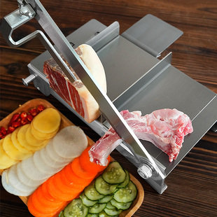 切肉片机家用羊肉切肉机多功能斩骨机药材年糕切片手动切冻肉排骨