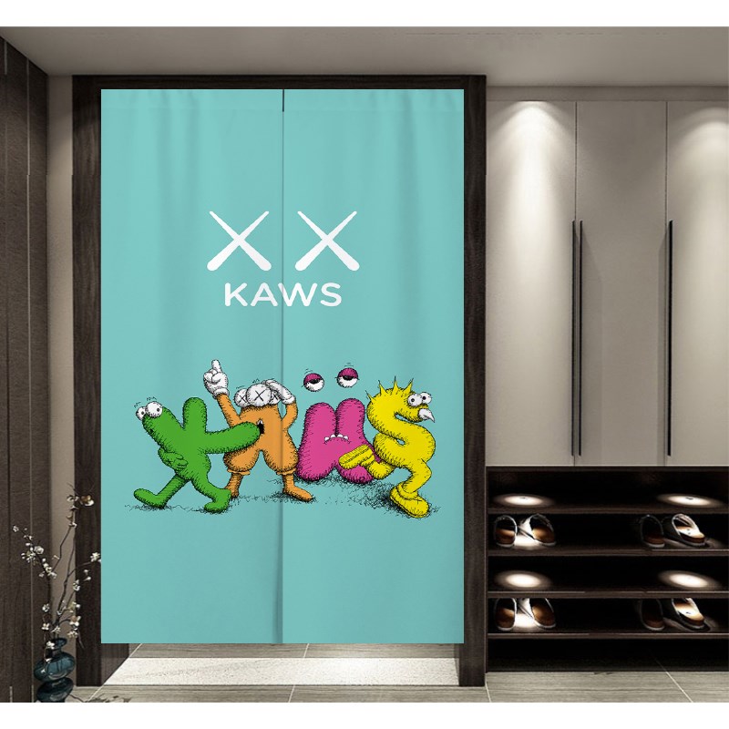 定制网红门帘隔断帘卧室房v间家用免打孔遮挡厕所布帘子卫生间挂