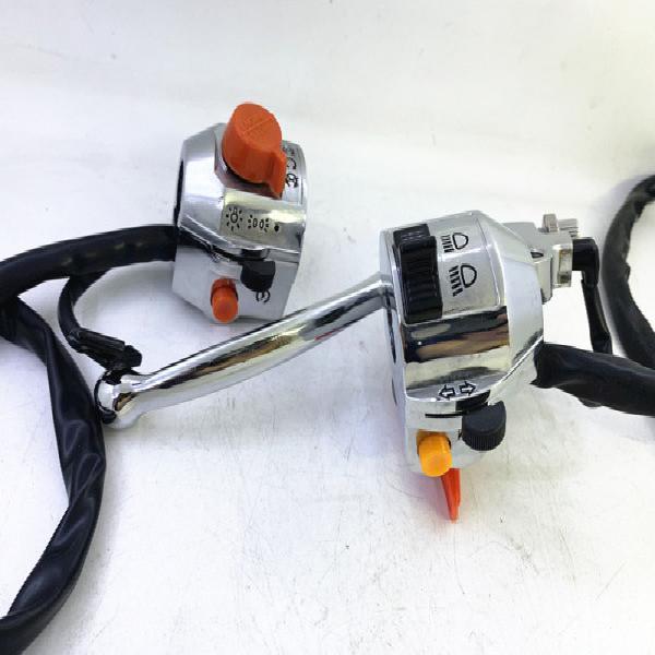 钱江摩托车配件风暴太子QJ150-3A-3B-18F左右手把座开.关总成喇叭