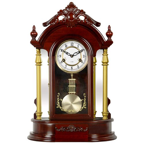 客厅欧式座钟实木钟表机械台钟大号时钟创意中堂装饰财神座钟HD07