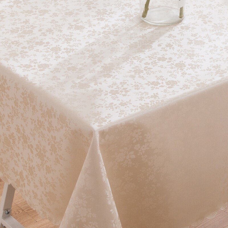 欧式桌布防水防油防滑免洗白色简约现代长方形餐桌家用茶几台布