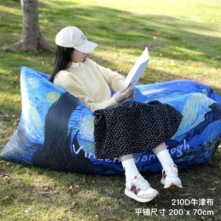 户外便携充d气沙发可躺可睡阳台人类狗窝露营帐篷充气床垫音乐节