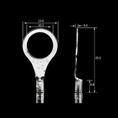 圆形裸端头O型端子 RNB冷压接线端子RNB1.25 紫铜鼻子1000只