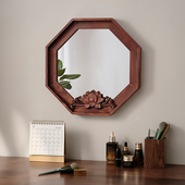 复古全身镜家用中式 穿衣镜子壁挂贴墙自粘免打孔民宿买手店装 饰镜