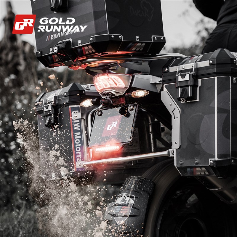 GR摩托车牌照架刹车灯R1200 1250 1300 GS ADVM S1000XR C400金翼