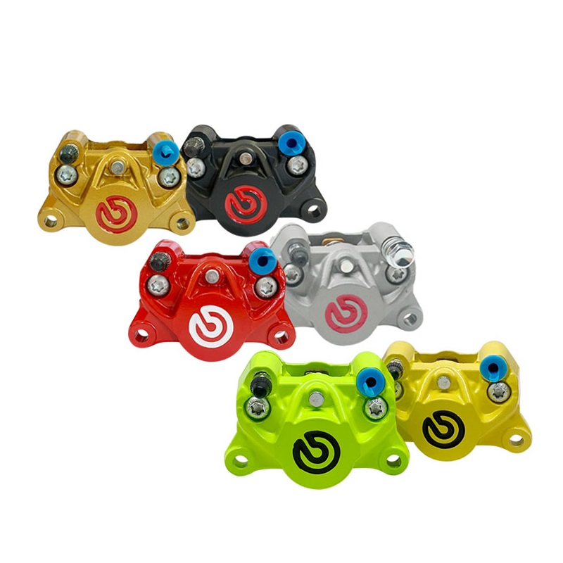 布雷博小螃蟹卡钳j一套电车电摩220后碟刹套件后卡钳飞机声刹车盘