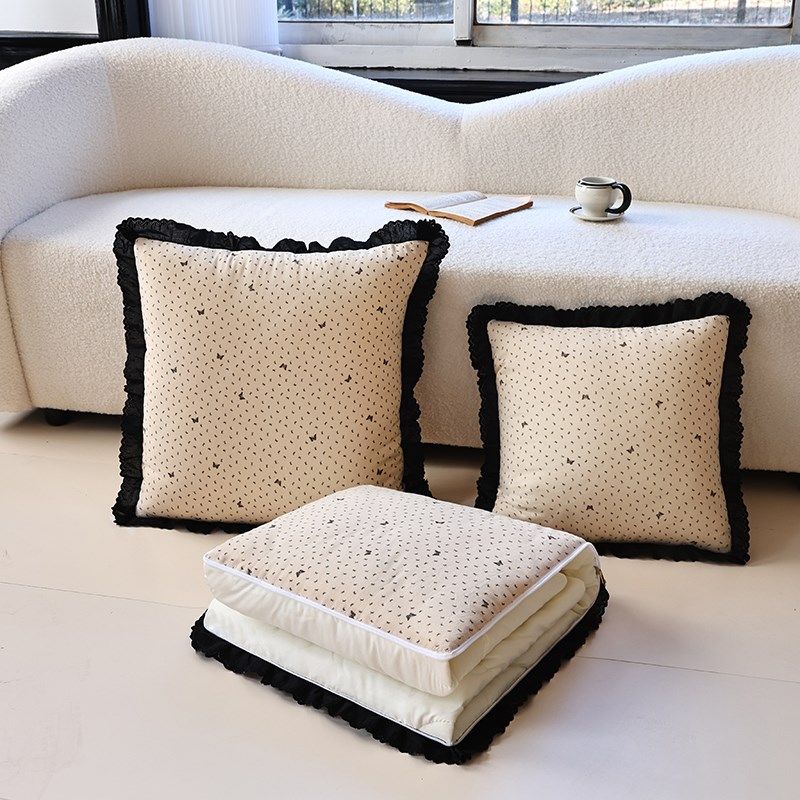 法式抱枕被子两用二合一办公室午睡枕头被车载沙发靠垫折叠空调被