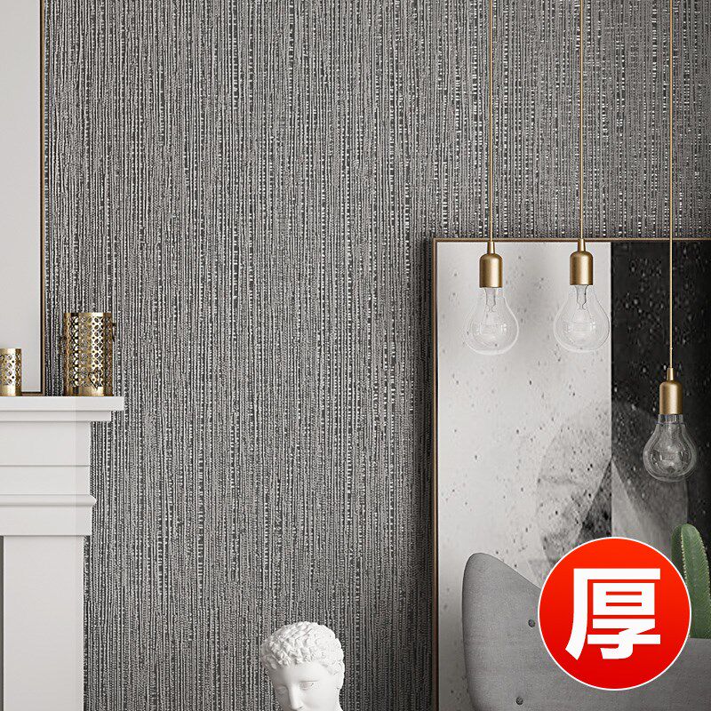 加厚无纺布墙纸非自粘刷胶无胶2023新款客厅房间卧室家用纯色壁纸