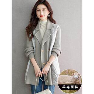 棉服女款2025年新款冬季高级感加厚夹棉外套女中长款宽松显瘦棉衣