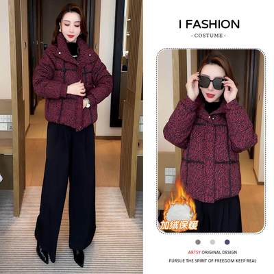 欧货加棉加厚2025冬季新款羽绒棉服女士高级感时尚洋气百搭短外套