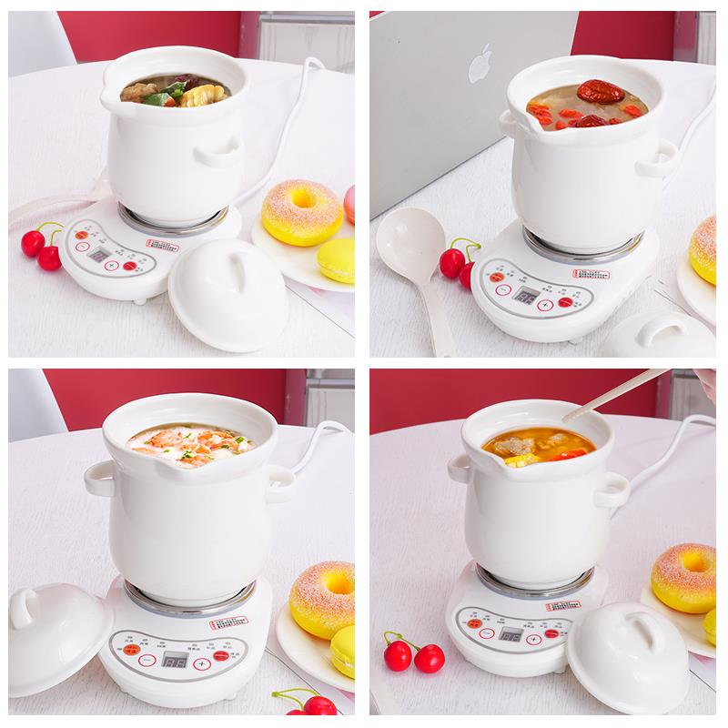 多功能瓷养生电炖全自动小型煮杯粥神器宿舍热陶热奶MTS-1012杯电