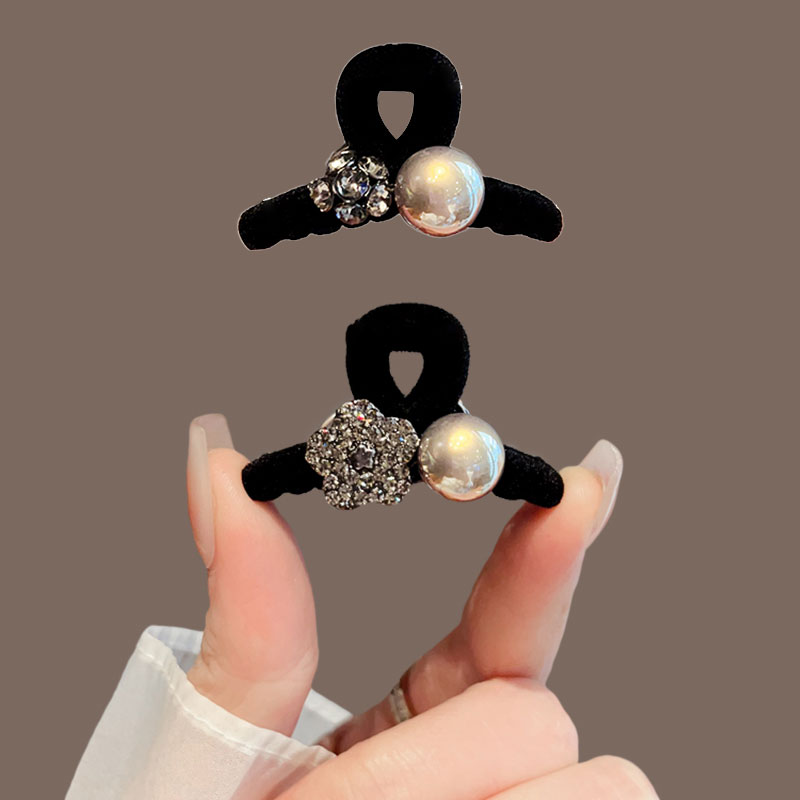 发量少半扎发发夹秋冬植绒刘海夹