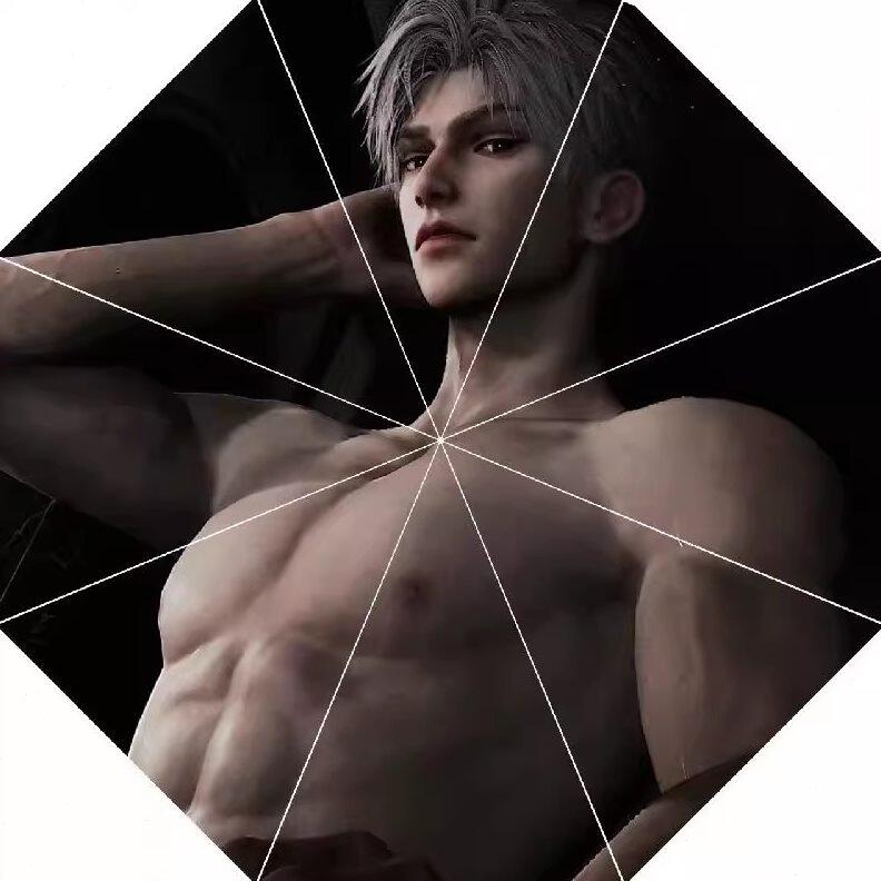 恋与深空雨伞秦彻沈星回腹肌折叠自动伞小巧便携奇葩二次元创意伞