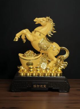 十二生肖元宝马摆件家居客厅玄关
