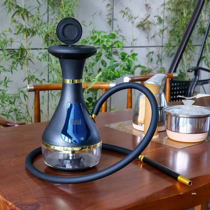 阿拉伯电子水烟壶烟雾器电子烟杆充电式智能LED水烟壶跨境热销