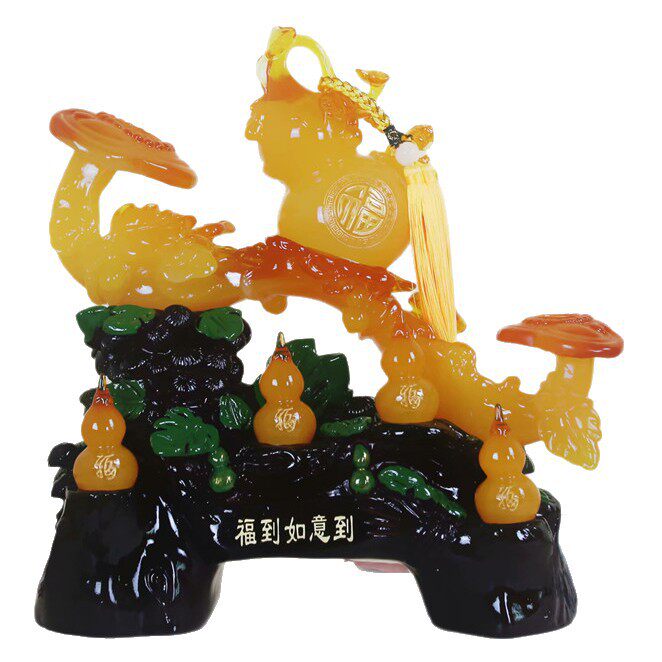 福到如意到葫芦树脂工艺品桌面风