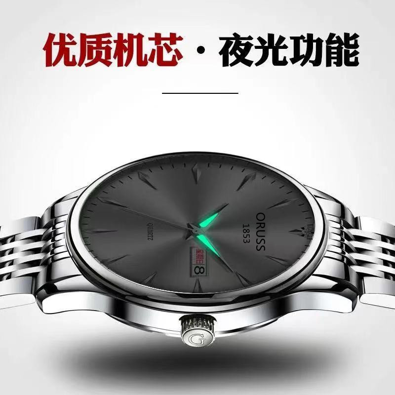 工厂2022新款石英手表男士夜光日历防水情侣手表男