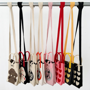 百搭单肩斜挎针织包 小众设计几何包糖果色系时尚 简约手提包单韩版