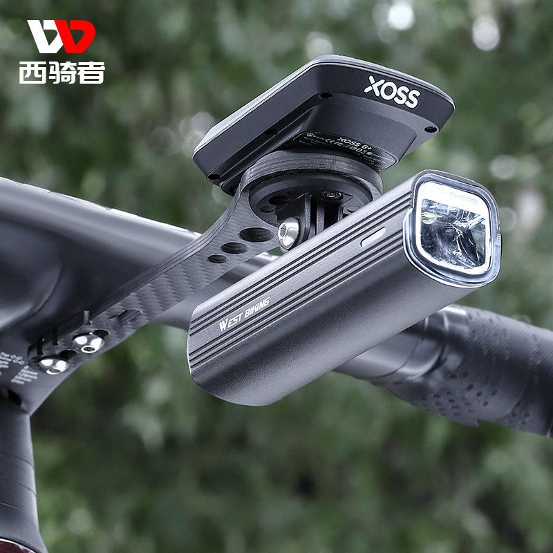 西骑者公路自行车码表延伸架一体把碳纤维车灯相机可吊装支架装备