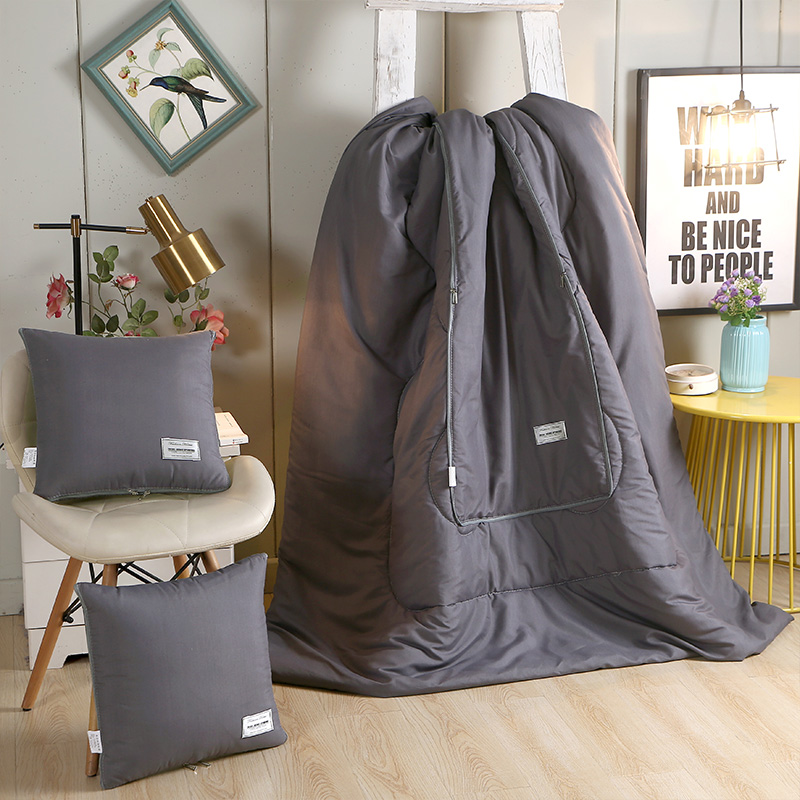 抱枕被子两用汽车载用四季通用办公室午J睡毯子折叠小靠枕头二合